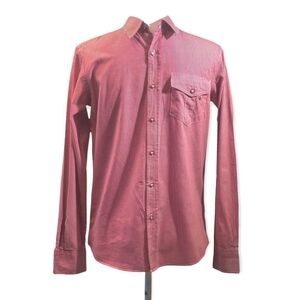 Collection by Sela 100% Cotton Men’s Shirt Long Sleeve Button Down Striped Shirt